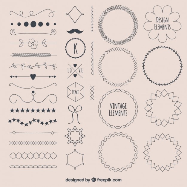 Free vector vintage design elements