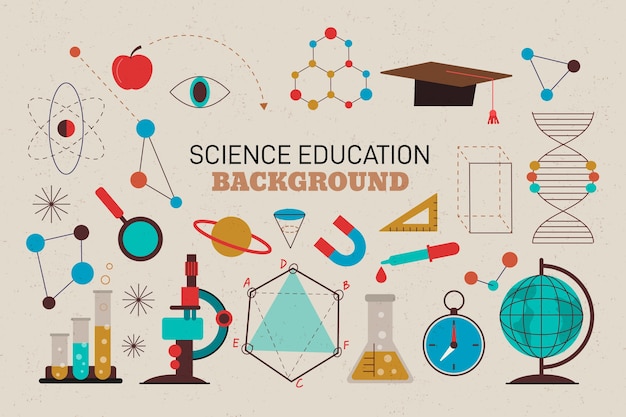 Vintage design science background