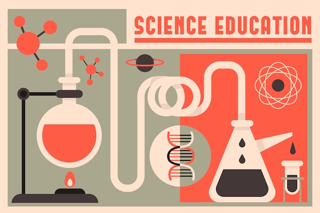 Free vector vintage design science education background