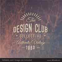 Free vector vintage design typography label