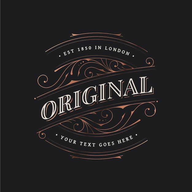 Free vector vintage design with ornamental decorations