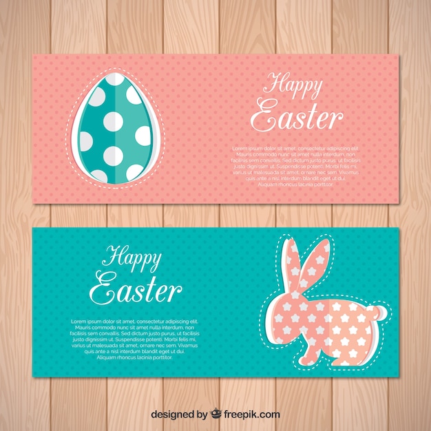 Vintage easter banners