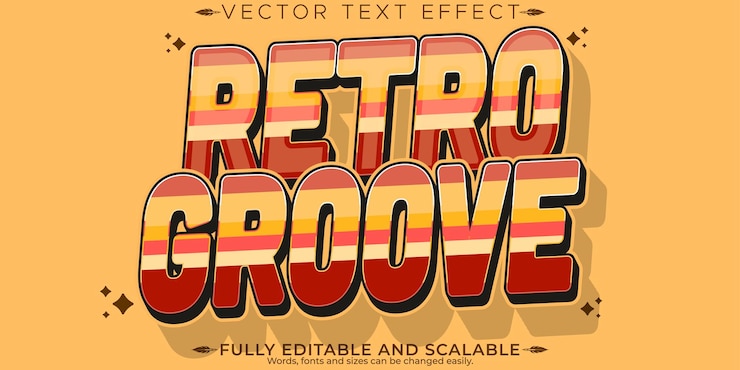 Free Vector vintage editable text effect editable retro and classic text style