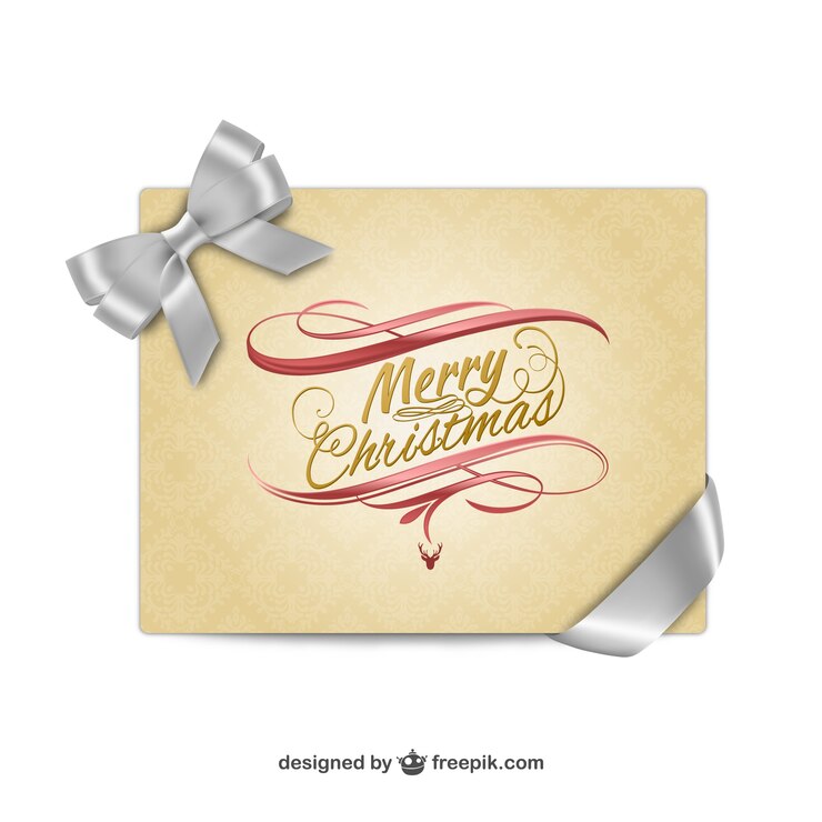 Free Vector vintage elegant christmas card