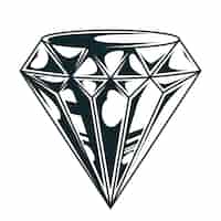 Free vector vintage elegant diamond monochrome concept