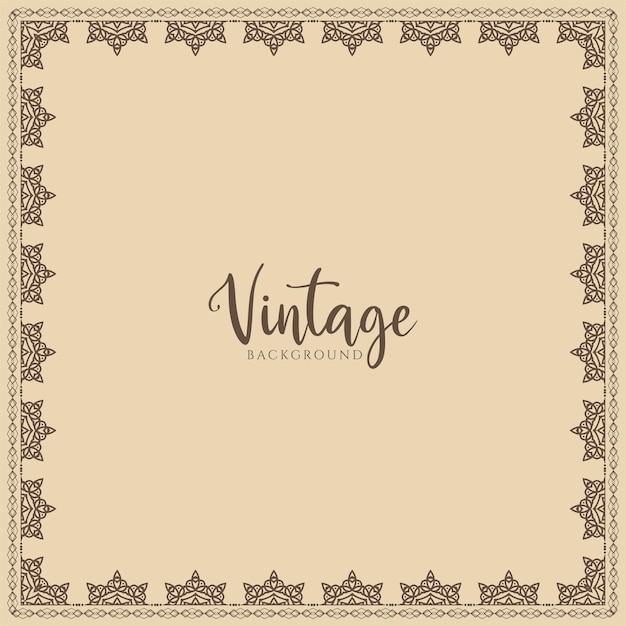 Free vector vintage elegant frame decorative background design