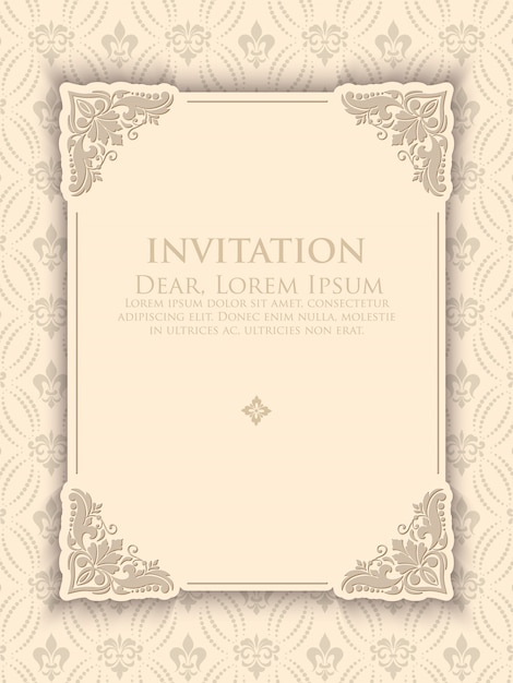 vintage elegant invitation template