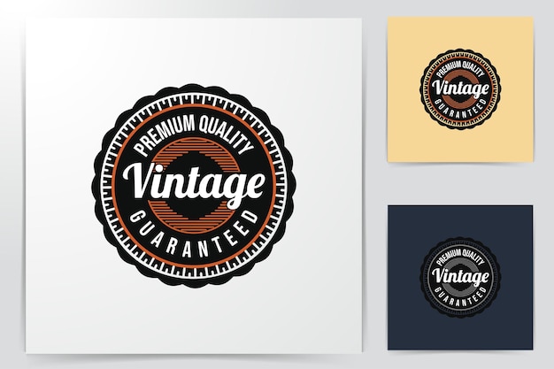 Free vector vintage element. retro badge. for clothing logo ideas. inspiration logo design. template vector illustration. isolated on black background