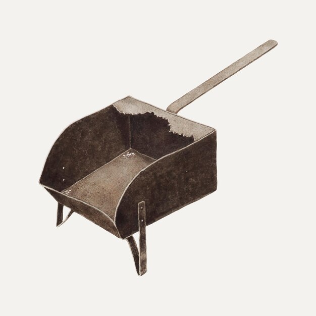 Векторная иллюстрация винтажного держателя угля, ремикс из работы Алоиса Э. Ульриха