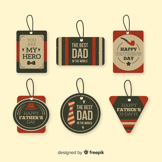 Vintage father's day badge collection