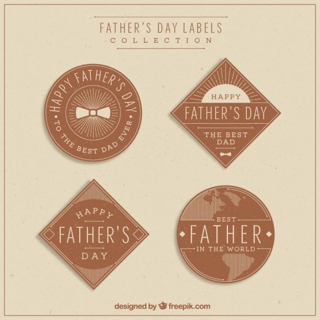 Vintage father's day sticker collection