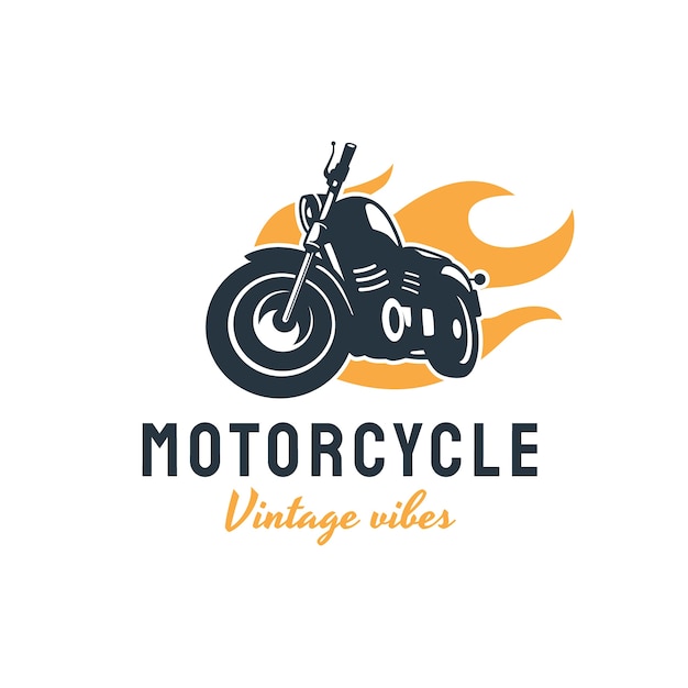 Vintage flat motorcycle logo