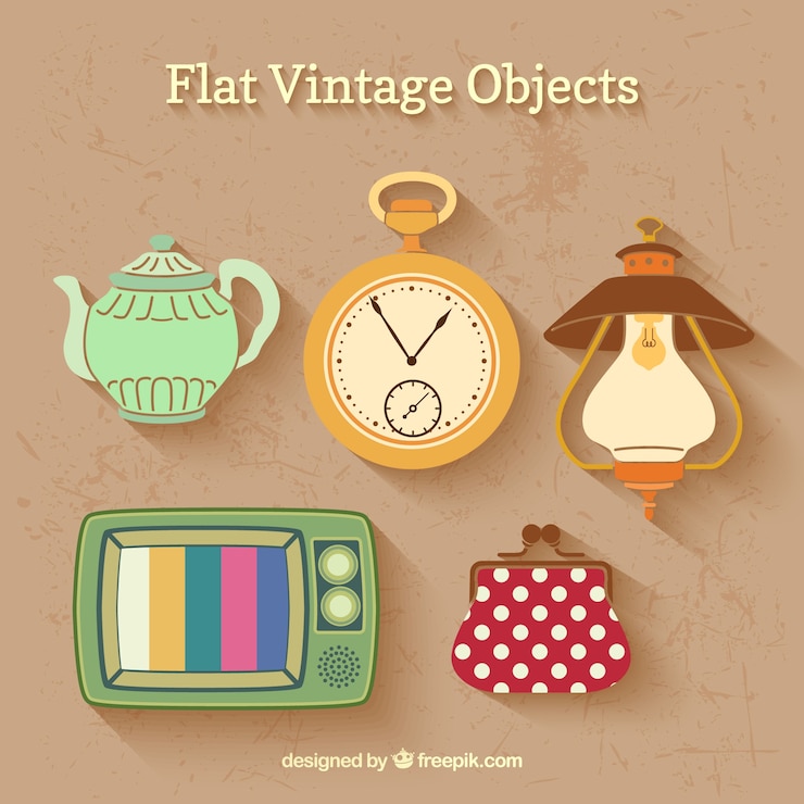 Free Vector vintage flat objects