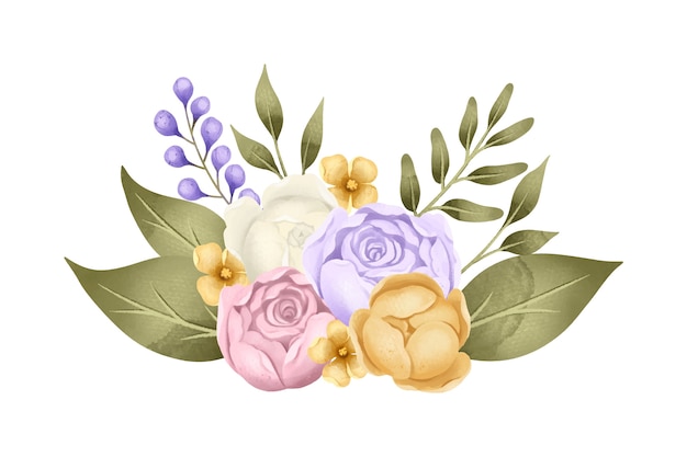 Free vector vintage floral arrangement