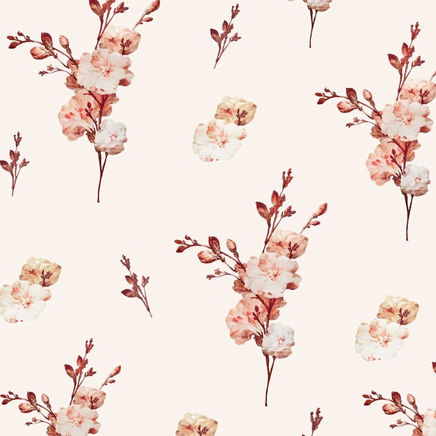 Free vector vintage floral background illustration vector
