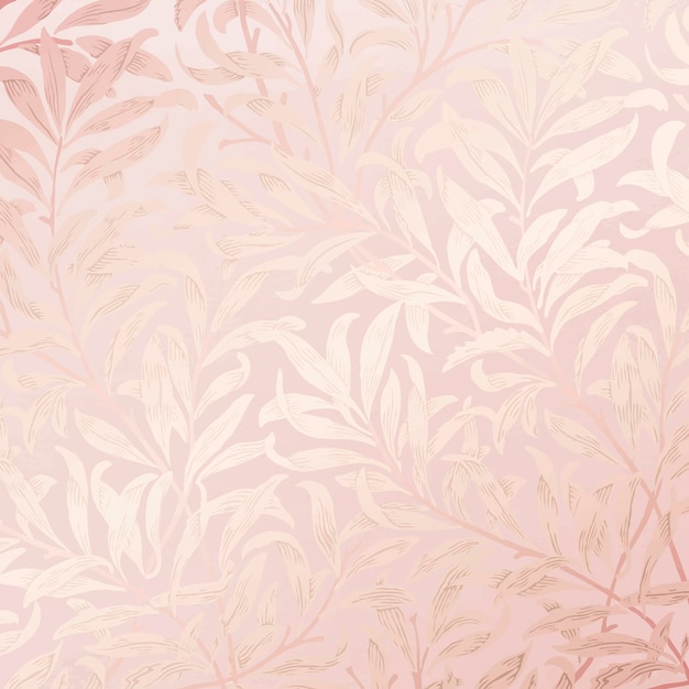 빈티지 꽃 배경, 미적 디자인 벡터의 핑크 패턴