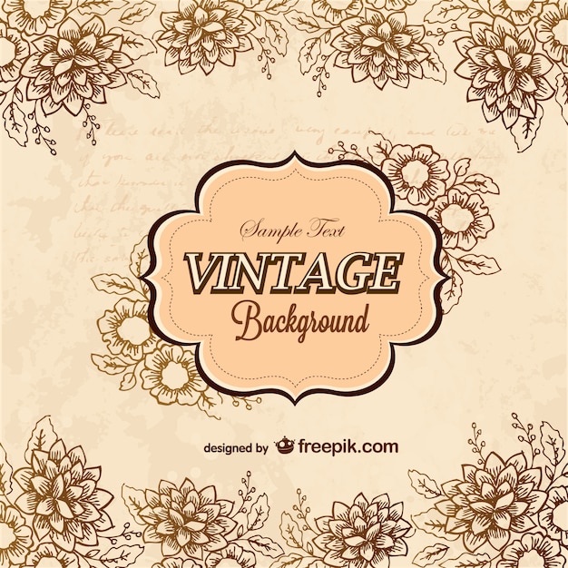 Free vector vintage floral background