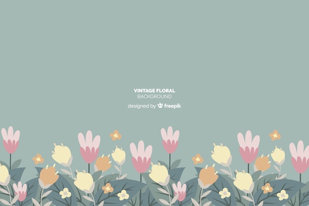 Free vector vintage floral background