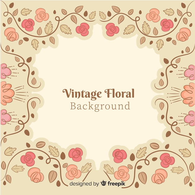 Free vector vintage floral background