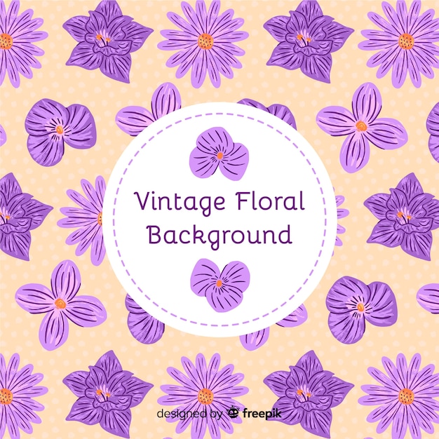 Free vector vintage floral background