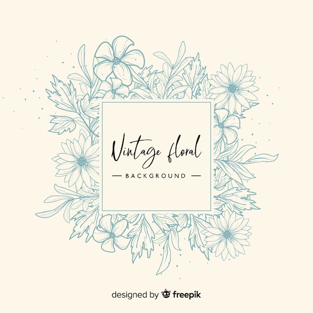 Vintage floral background