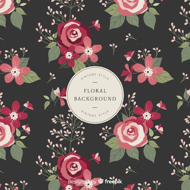 Free Vector vintage floral background