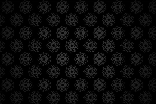 Free vector vintage floral black wallpaper background