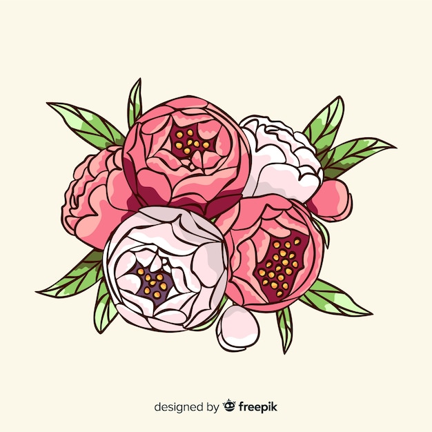 Vintage floral bouquet background