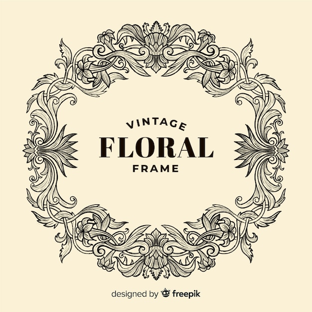 Vintage floral frame