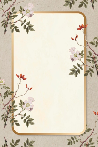 Free vector vintage floral frame