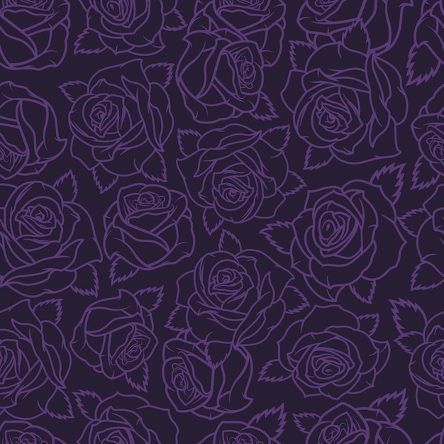 Rose Pattern Vector Pattern Vector Art - Ai, Svg, Eps Vector Free