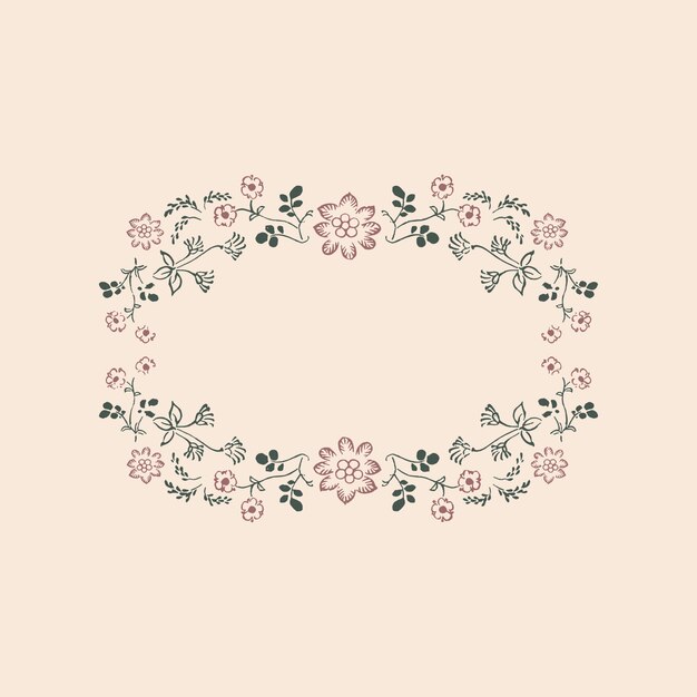 Vintage floral ornament frame