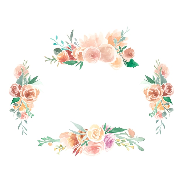 Free vector vintage floral ornaments