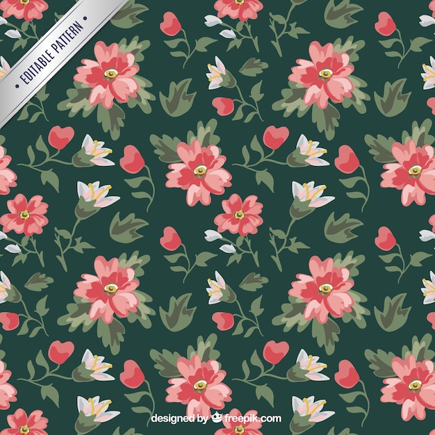 Free vector vintage floral pattern