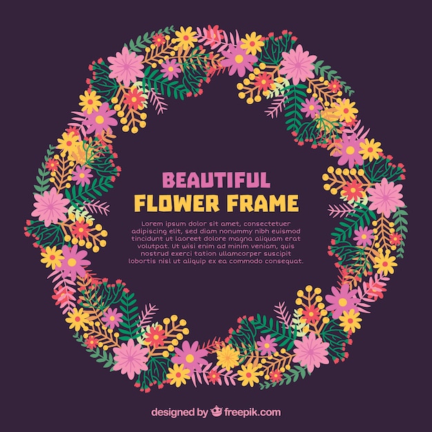 Vintage floral wreath