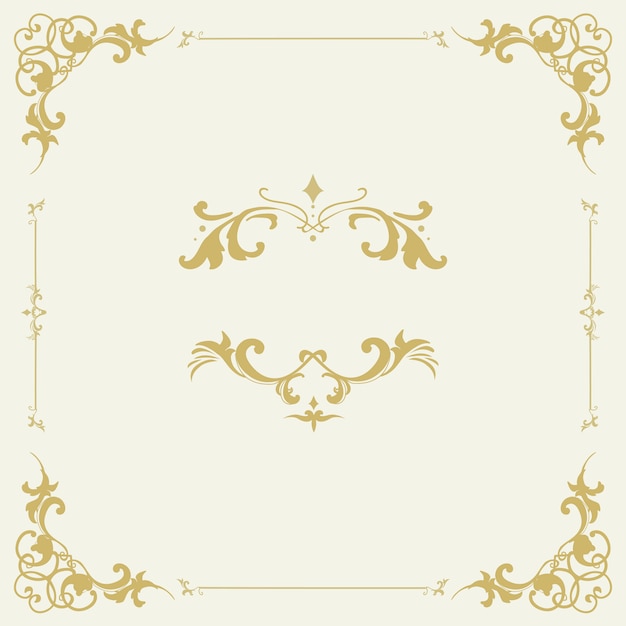 Free vector vintage flourish ornament frame vector