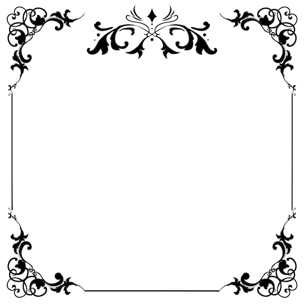 Free vector vintage flourish ornament frame vector