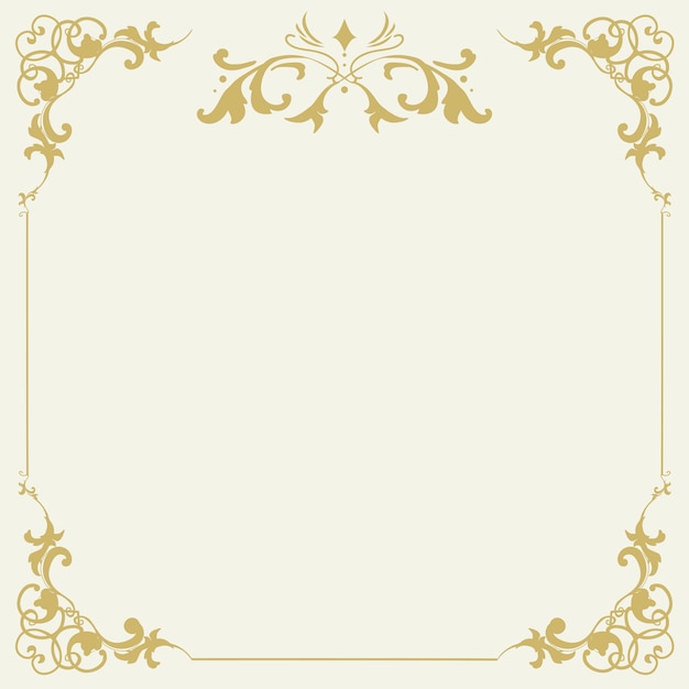 Vintage flourish ornament frame vector