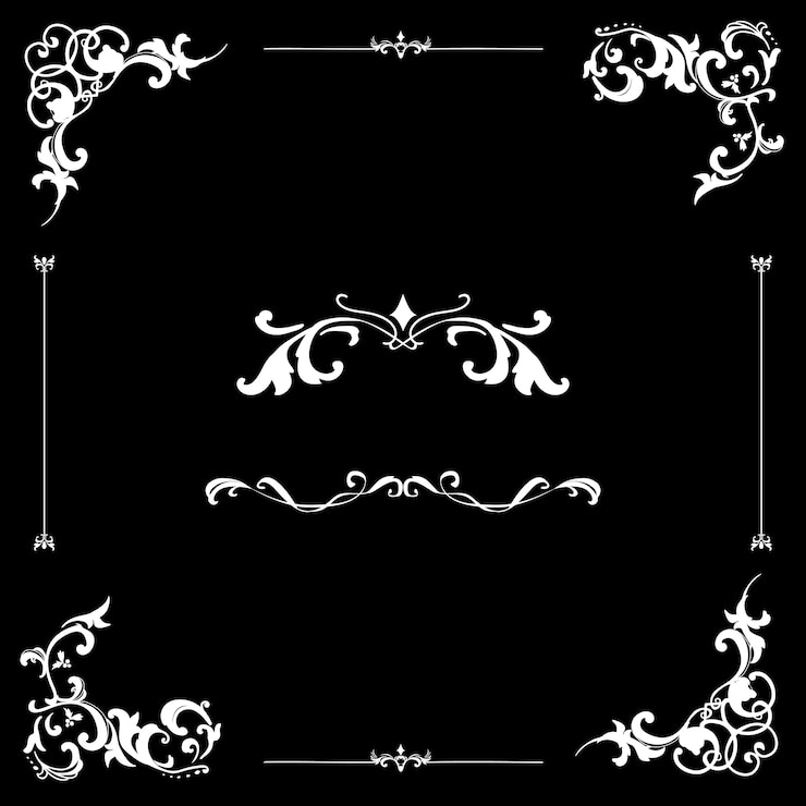 Free Vector vintage flourish ornament frame vector