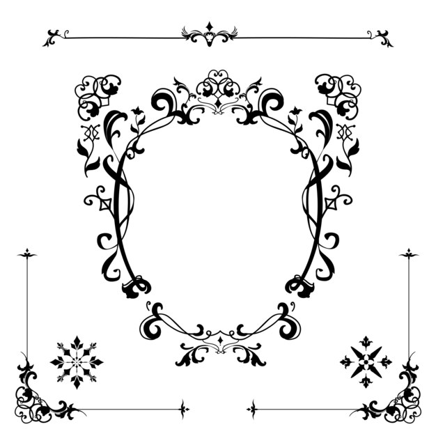 Download Free Vintage Flourish Ornament Frame Vector Svg Dxf Eps Png Free Svg Best Cut Files