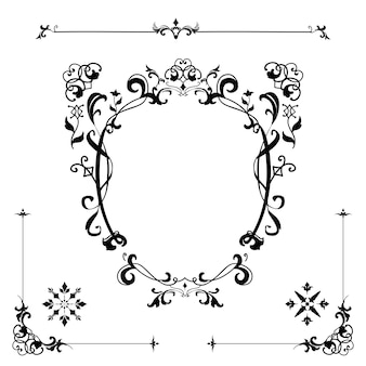 Download Free Vintage Flourish Ornament Frame Vector Svg Dxf Eps Png Free Svg Best Cut Files