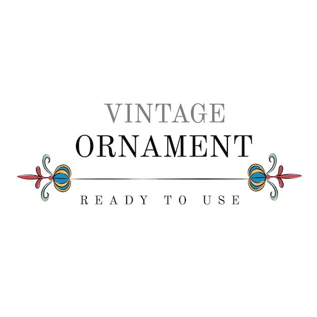 Vintage flourish ornament illustration