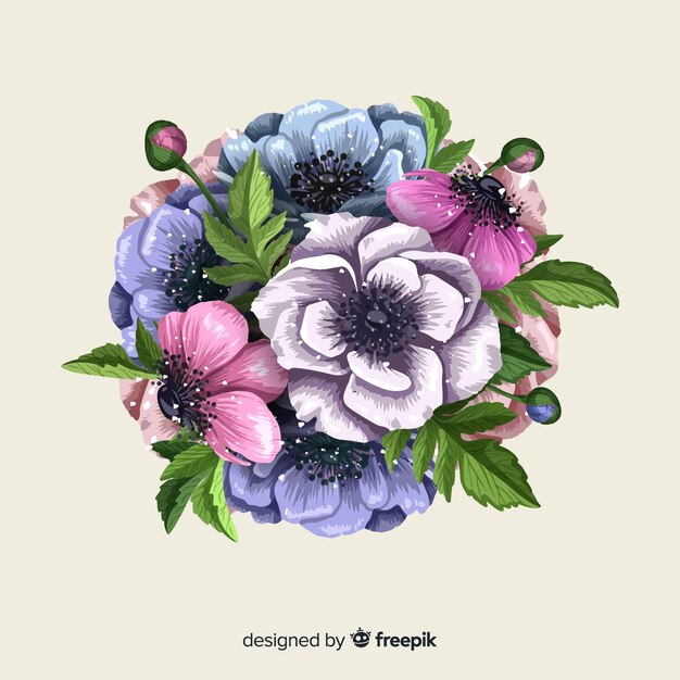 Illustrazione di bouquet di fiori vintage