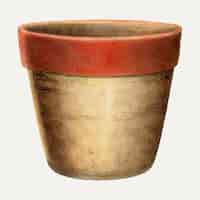 Free vector vintage flower pot vector illustration, remixed from the artwork by annie b. johnston