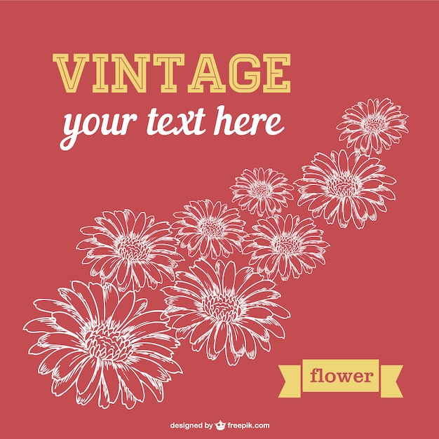 Free vector vintage flowers background