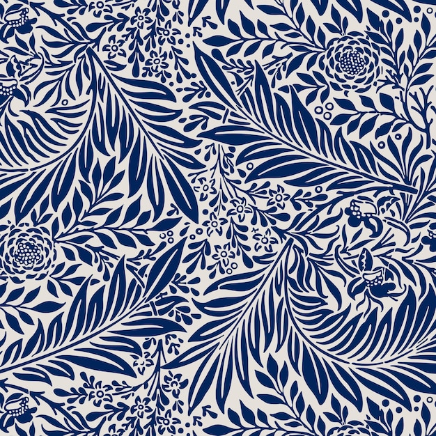 Vintage foliage seamless pattern background
