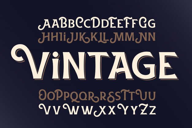Vintage font set
