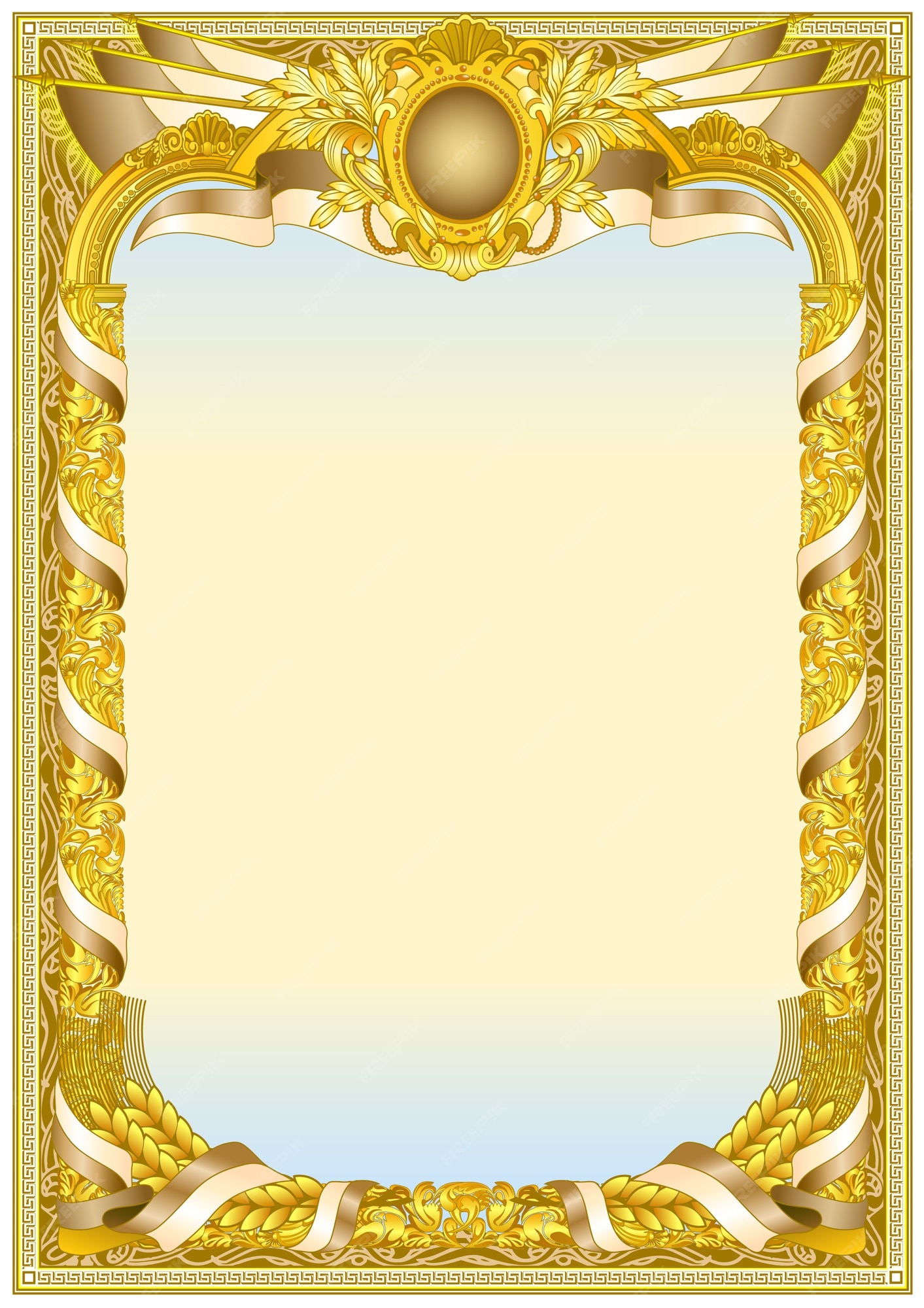 Premium Vector Vintage frame border for diploma or certificate.