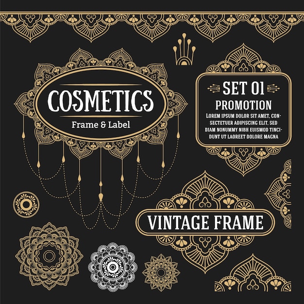 Free vector vintage frame and border