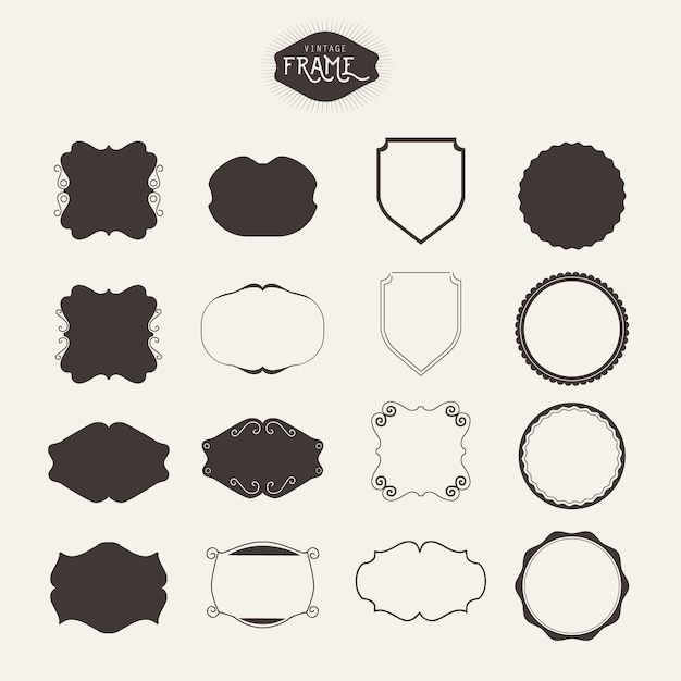 Free vector vintage frame collection